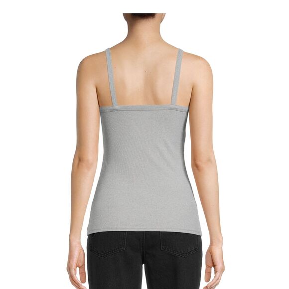 No Boundaries Women Rib Cami Tank Top Black Gray S XXS Adjustable Soft - Picture 5 of 5